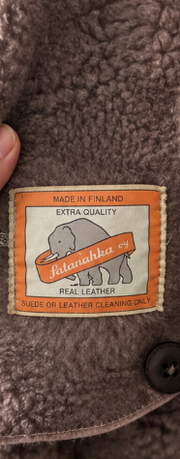 Patanahka genuine leather shearling coat