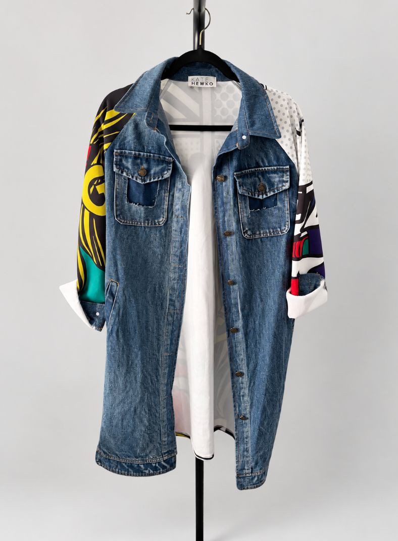 Kate Hewko Mixed-Media Denim Duster