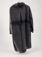 Zara Washed Black Denim Trench Coat