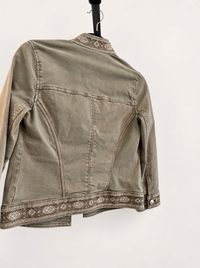 White House Black Market Embroidered Utility Jacket