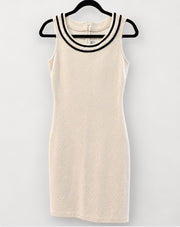 St. John Collection Ivory Knit Sleeveless Dress