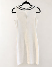St. John Collection Ivory Knit Sleeveless Dress