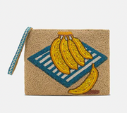 HAND BEADED ZIP CLUTCH