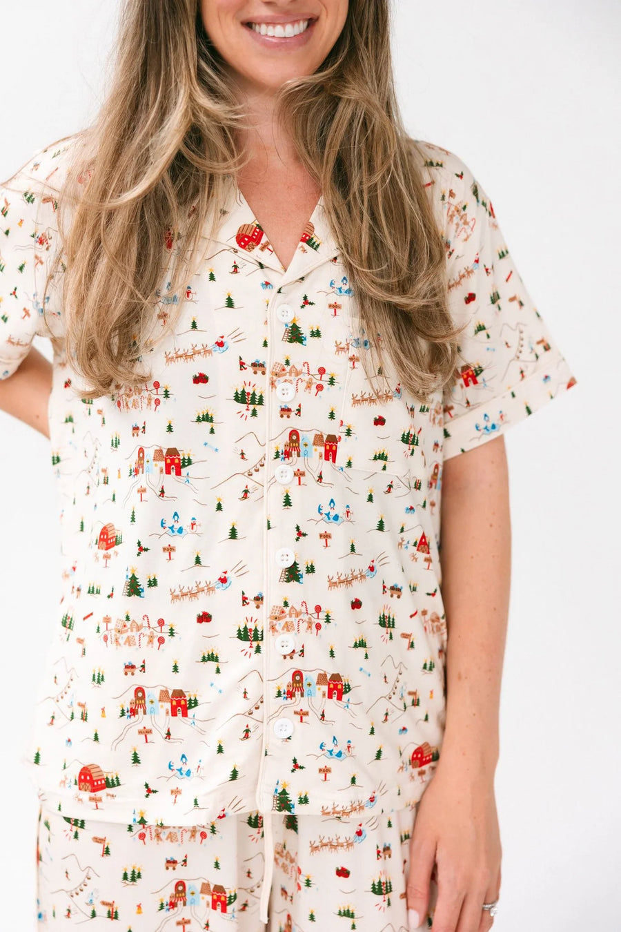 WOMEN'S CHRISTMAS VILLAGE MATCHING PJS