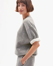 SHORT SLEEVE OVERSIZED SWEATSHIRT