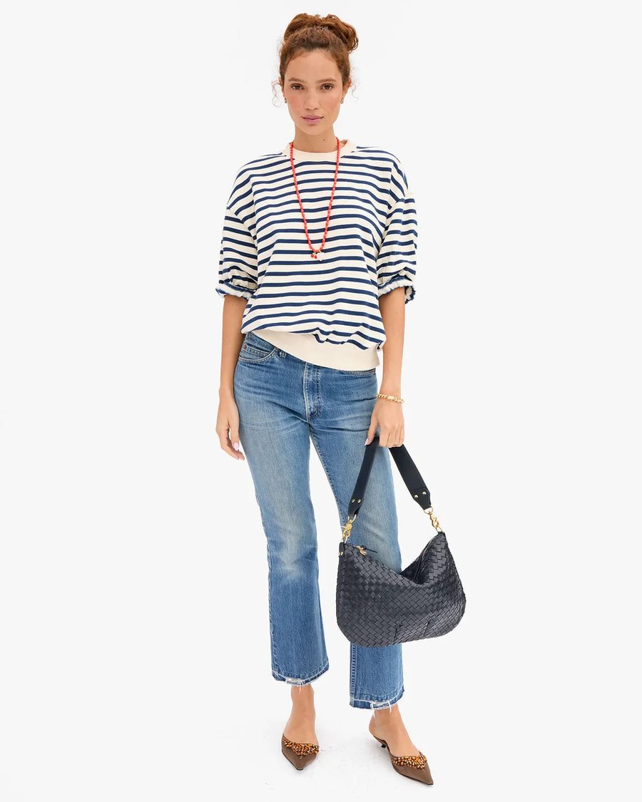 SHORT SLEEVED OVERSIZED SWEATSHIRT