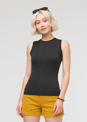 WOMEN'S PURE PIMA HIGH NECK TANK