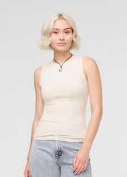WOMEN'S PURE PIMA HIGH NECK TANK