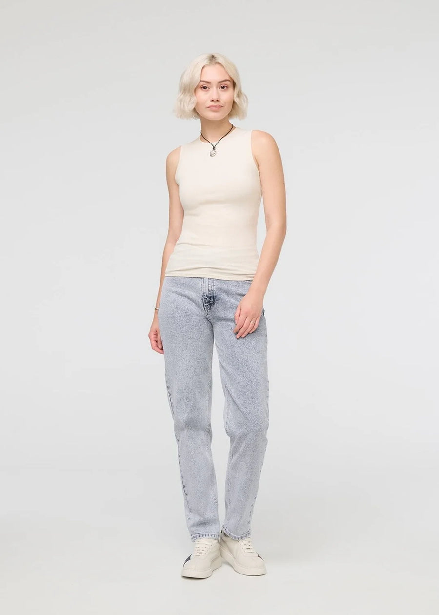 WOMEN'S PURE PIMA HIGH NECK TANK