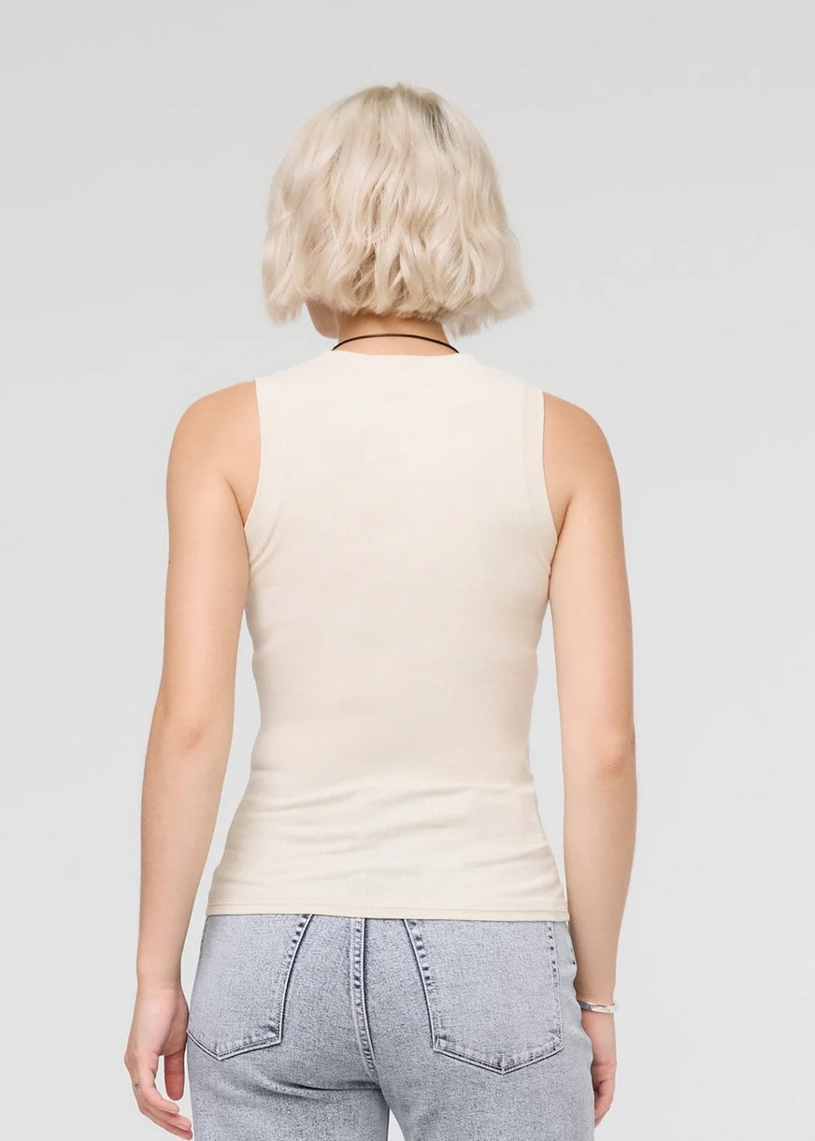 WOMEN'S PURE PIMA HIGH NECK TANK