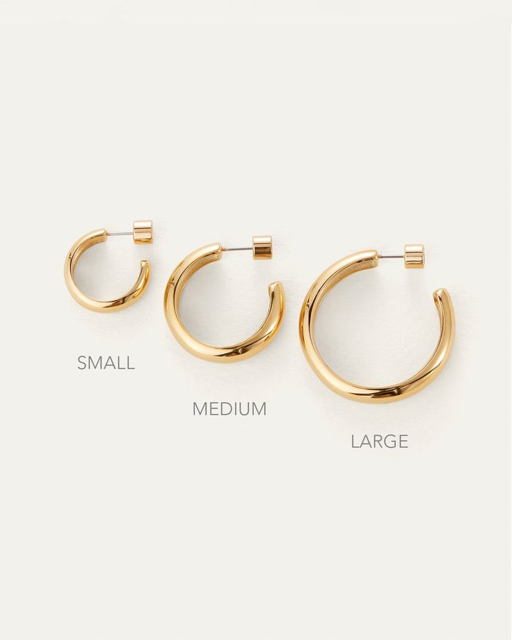 STAPLE HOOP EARRINGS (SMALL AND MEDIUM)