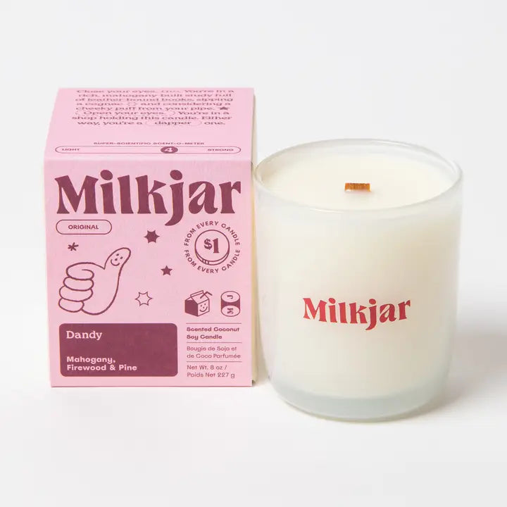 MAHOGANY FIREWOOD AND COCONUT 8OZ SOY CANDLE