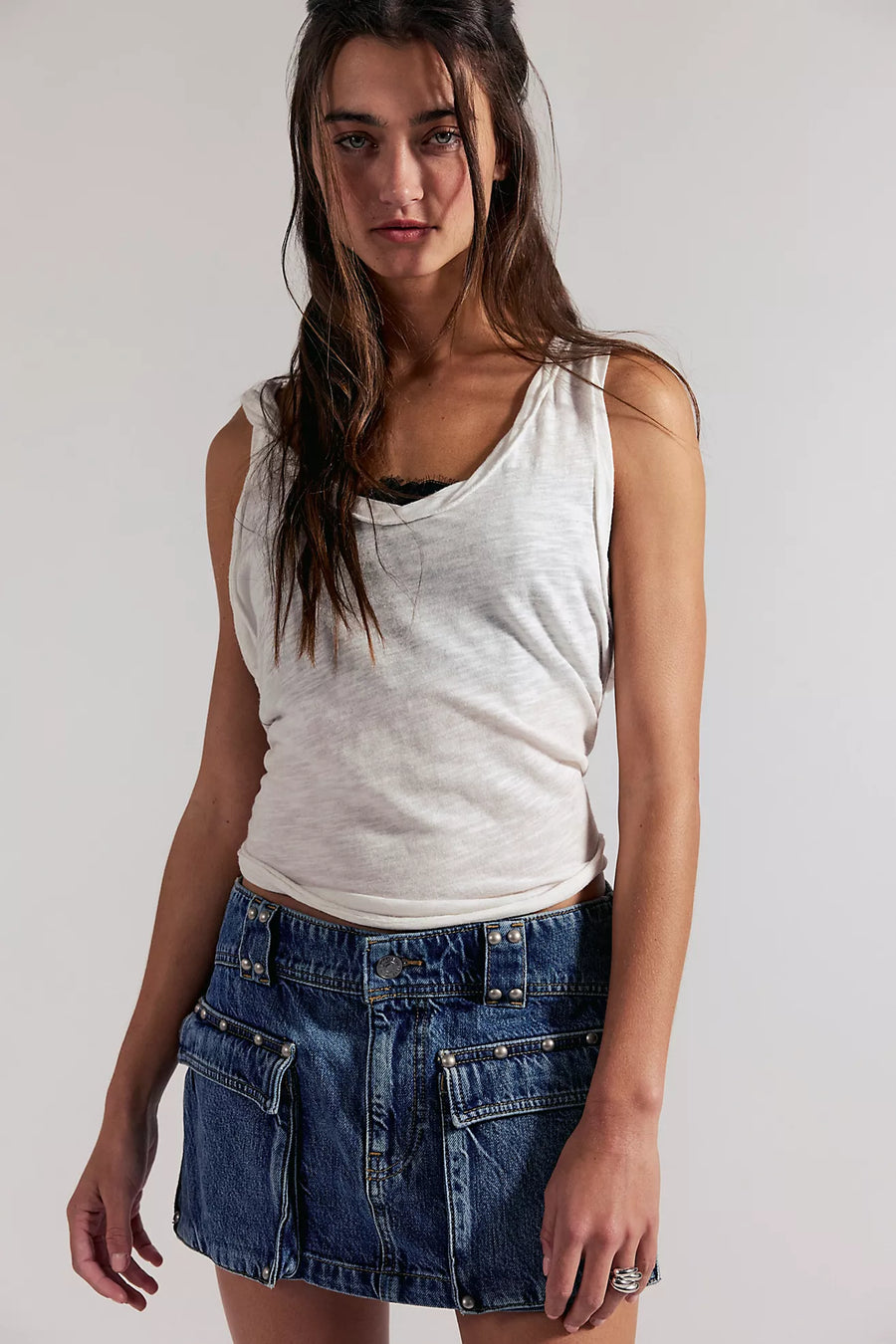 FP HERA STUDDED MINI SKIRT