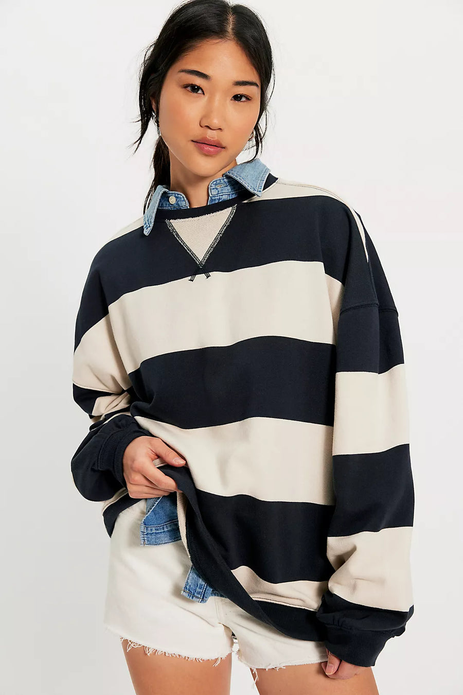 FP WE THE FREE CLASSIC STRIPED SWEATER
