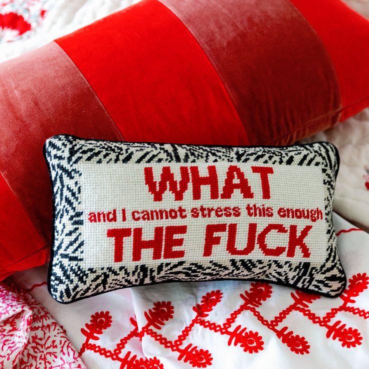 NEEDLE POINT PILLOW