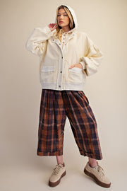 BUTTON DOWN WASHED TERRY JACKET