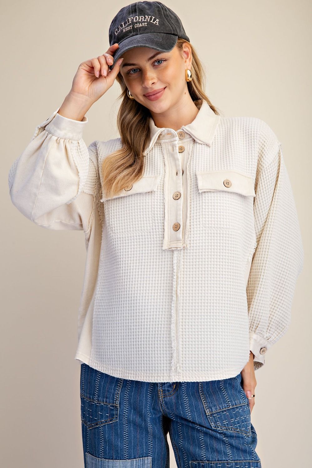 WASHED THERMAL KNIT TOP