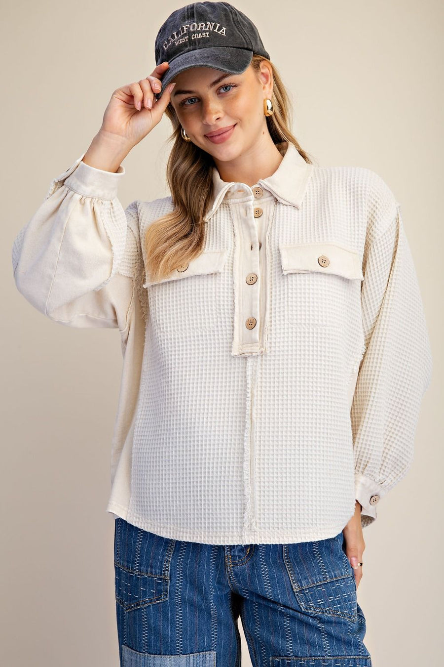 WASHED THERMAL KNIT TOP