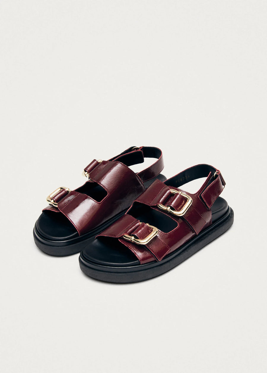 HARPER PATENT LEATHER SANDALS