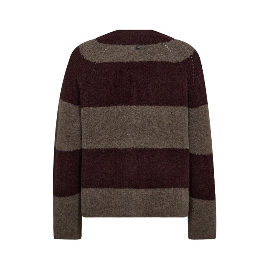 TACI STRIPE LONG SLEEVE V NECK