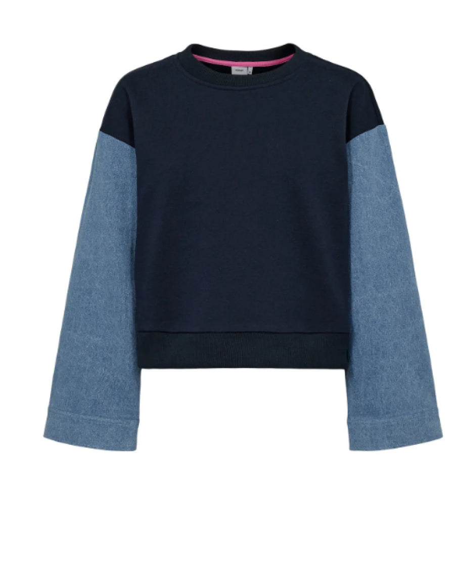 SWEATSHIRT WITH DENIM