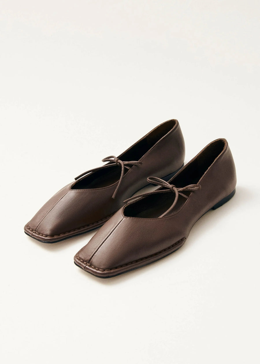 SWAY LEATHER BALLET FLATS