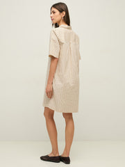 ECRU STRIPED DRESS