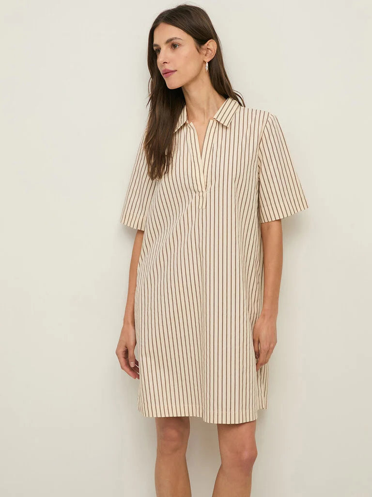 ECRU STRIPED DRESS