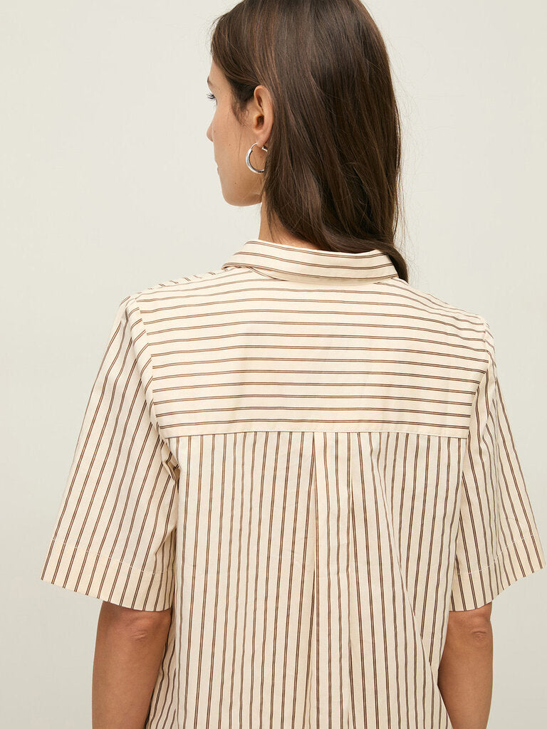 ECRU STRIPED DRESS