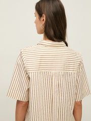 ECRU STRIPED DRESS